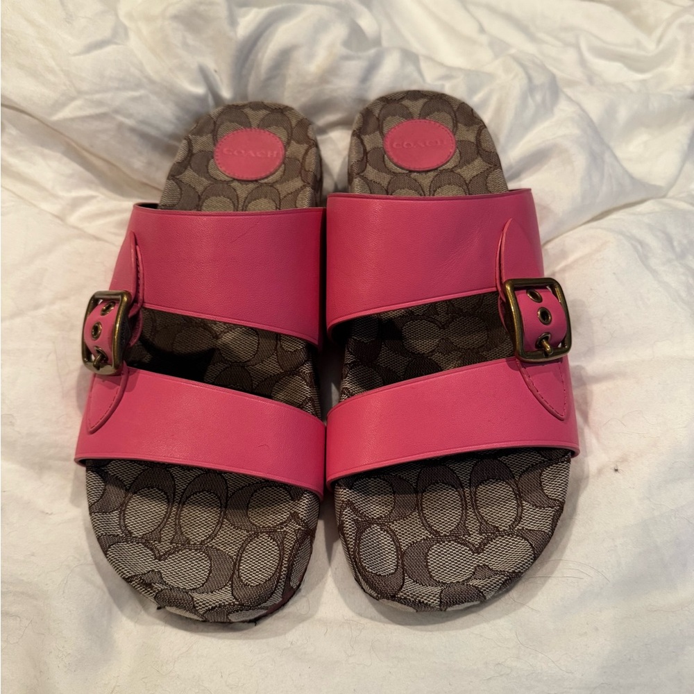 Coach pink sandals 9.5